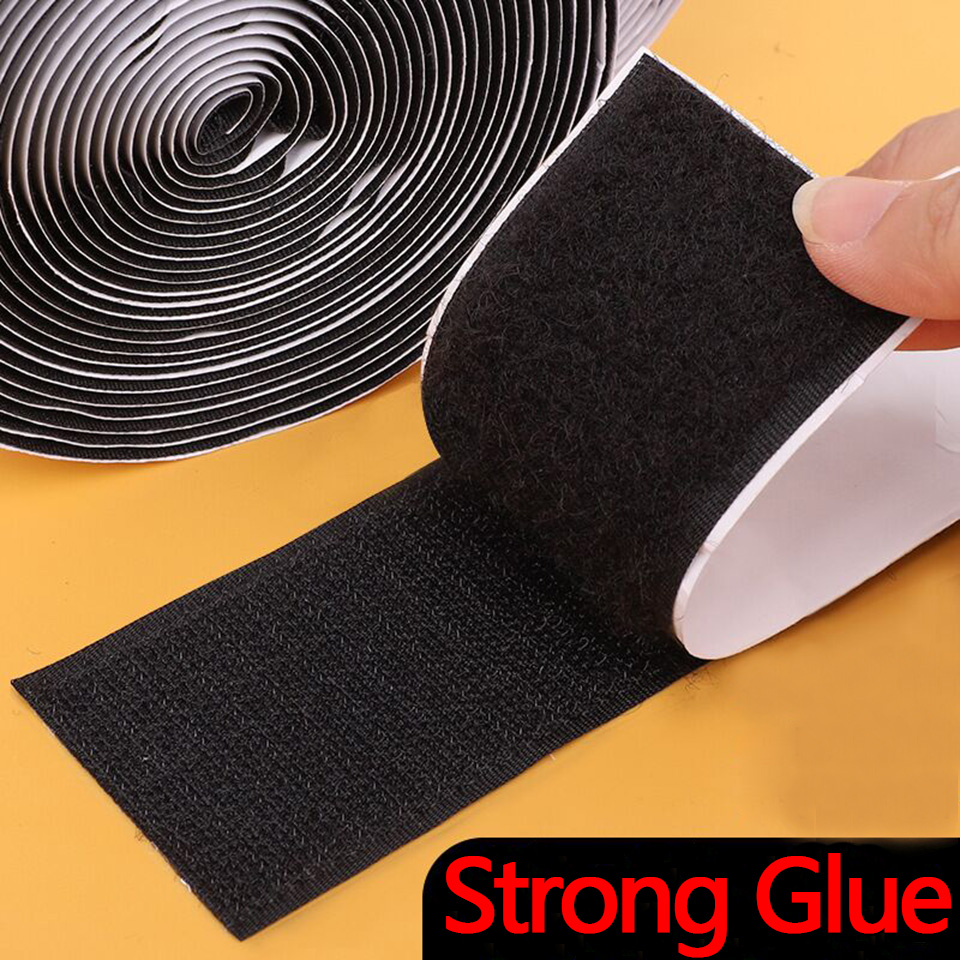 Candy Sour Strip - 20/50mm強力粘着ファスナーテープフックアンドループ粘着テープマジックガムストラップステッカーテープ（接着剤付き）DIY用グルーテープ